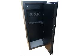 14 guns can be easily stored inside this wooden corner gun cabinet. 14 Gun Cabinet With Inner Ammo Safe