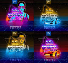 Free 80s Retro Background Text Effect Photoshop Supply Retro Text Photoshop Retro Background