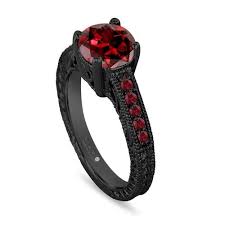 Beautiful Black And Red Engagement Rings Pin On Red Garnet Engagement Ring