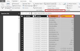 The pivot function is pivoting the lines into columns, in order to work, provide the names of the target columns. Solved How To Transpose Day Of Month Columns To Rows In A Microsoft Power Bi Community