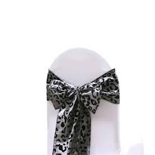 Black And White Checkered Chair Sashes 5 Pack 6x108 Silver Black Taffeta Leopard Print Chair Sashes Jungle Theme Party Decoration Leopard Print Chair Chair Sashes Printed Chair