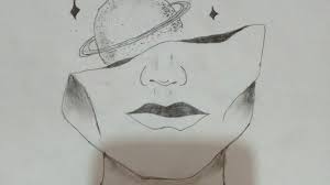 تعلم رسم نصف وجه و النصف الثاني كواكب fatma artist youtube
