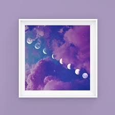 Download the perfect square pictures. Moon Phases Galaxy Witch Aesthetic Print 5x5 Square Etsy