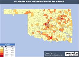 In online advertising zip code targeting is the geographical targeting of advertisements based on the visitors zip code. Oklahoma Zip Code Map And Population List In Excel