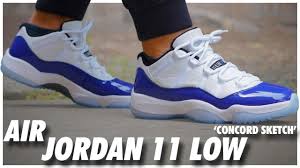 Buy the air jordan 11 low wmns concord (concord sketch) right. Air Jordan 11 Low Concord Sketch Youtube