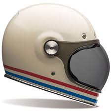 Casco Moto Bell Bullitt Stripes Pearl White Motorrad Motorradhelm Helm