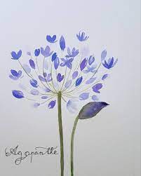 Agapanthus Agapanthe Pour Le Jesandleschallenge Hosted By Leslie Writes It All Jeshypark Aq Watercolor Flowers Paintings Flower Painting Watercolor Art