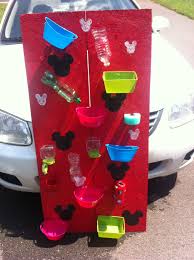 Do you know how to get spray paint off skin? Water Wall Spray Paint Traced And Painted On Mickey Plastic From Family Dollar Used Screws To Make Sure My Little G Water Walls Family Dollar Spray Paint