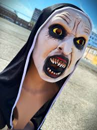Nun Latex Mask Halloween Costume Fancy Dress Handmade Scary