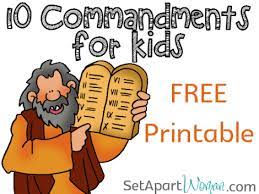 10 Commandments For Kids Free Printable Kids Sunday School Lessons 10 Commandments Kids Bible Lessons For Kids