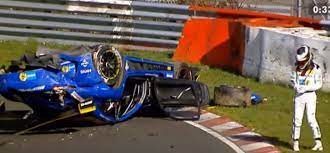He was treated for minor injuries at the infield care center and leads a much more exciting life than any of us.you'll get all the hd camera. Mercedes Amg Gt Race Car Crashes Hard At The Nurburgring Video Dpccars