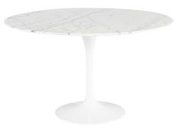 Montibello 40'' marble round dining table in black | transitional dining tables by bob's discount furniture. Nuevo Cal White Marble 48 Wide Round Dining Table Nuehgem855