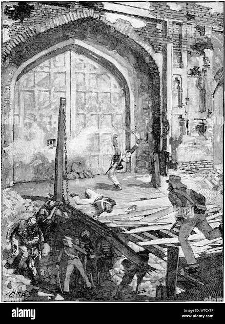 Siege of Delhi, Indian Mutiny, September 1857 (c1895). Artist: Unknown Stock Photo - Alamy