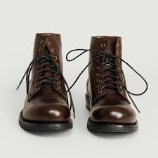 Boots performance en cuir à lacets avec fermeture à glissière à l'arrière. Boots A Lacets Tbone Brun Buttero L Exception