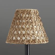 Our box pleat lamp shade is handmade of white linen blend gathered in classic english box pleats for a crisply tailored look. Rattan Eyelet Weave Chandelier Shade