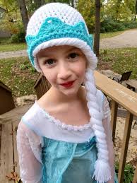 Girl's Elsa Inspired Hat Custom Crochet 0-3 Months, 3-12 Months, 1-4 Years,  & Child Frozen Inspired White Long Braid Ice Queen