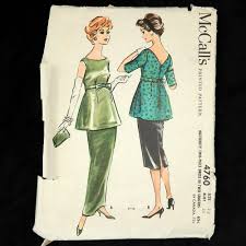 Mccalls Maternity Dress Pattern 4760 Vintage 1950s Cut To