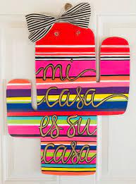 Excited To Share The Latest Addition To My Etsy Shop Spanish Theme Catus Doorhanger Brightcolors Micasa Door Signs Diy Art Room Doors Door Wreath Hanger