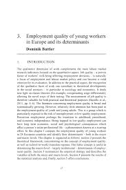 PDF) Employment quality of young workers in Europe and its determinants