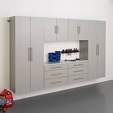 With everything behind closed doors, your garage will have the clean, finished look you've always wanted. Prepac Hangups 120 Laminate 6 Piece Storage Cabinet Set I Light Gray Staples Large Storage Cabinets Diy Garage Storage Storage Cabinet