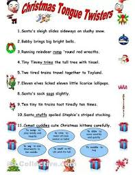 Christmas Tongue Twisters If There Is A Christmas Vocabulary There Is Also A Christmas Tongue Twister Just Tongue Twisters For Kids Tongue Twisters Twister