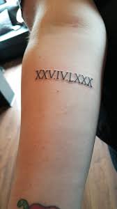 Roman numeral tattoo inner arm. Tattoo 16 Roman Numerals On My Right Inner Arm My Sister S D O B 13 06 2018 Roman Tattoo Tattoo Fonts Tattoo Inner Arm