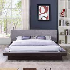 Solid wood box spring required. Weebluefish Upholstered Platform Bed Queen