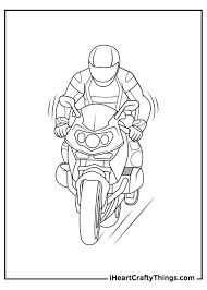 The image has two stunning and stylish hot wheel cars trying to zip past the others on the road. Printable Motorcycle Coloring Pages Updated 2021