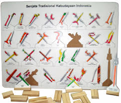 Terlepas dari kata modern, ternyata di jakarta terdapat salah satu suku asli yang bernama suku betawi, suku ini adalah penduduk asli dan memiliki. Puzzle Senjata Adat 34 Provinsi Toys Papoe