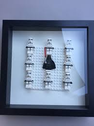 Darth Vader Lego Star Wars Frame Art Minifigure Display Wedding Gift Wall Decor Star Wars Framed Art Star Wars Room Lego Frame