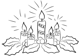 Corona De Adviento Para Colorear