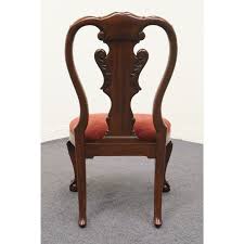 Late 20th Century Vintage Ethan Allen Townhouse Carved Queen Anne Side Chair Chairish Side Chairs Dinning Chairs Chair