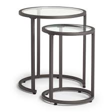 Best choice products set of 2 decorative nesting round patterned accent side coffee end table nightstands. Home Camber Modern Glass Round Nesting Table 20 Inches Gray Studio Designs Target