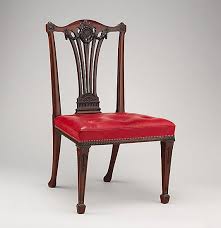 Side Chair C 1772 By Thomas Chippendale 1718 1779 Mahogany Covered In Modern Red Morocco Le Chippendale Chairs Chippendale Furniture Georgian Furniture
