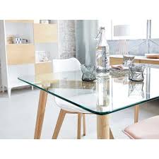Table A Manger En Verre Et Chene 6 Personnes L120 Table A Manger En Verre Table Salle A Manger Et Salle A Manger Verre