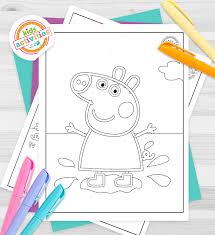 Identify 15 different creatures in these animal coloring sheets. Free Peppa Pig Coloring Pages Kids Activities Blog