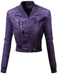 Batgirl Purple Motorcycle Jacket Leather Jackets Women Cropped Faux Leather Jacket Purple Leather Jacket