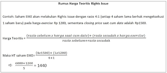 Maybe you would like to learn more about one of these? Cara Menghitung Harga Teoritis Saham Rights Issue Hmetd Artikel Saham