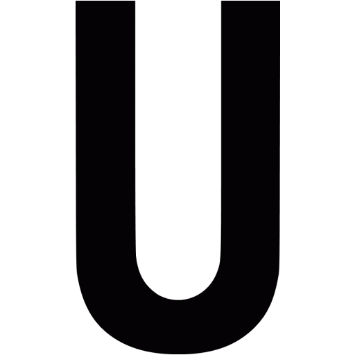 Black letter u icon - Free black letter icons