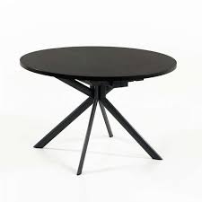 Table Ronde En Ceramique Noire Extensible Giove 9 10 Table Ronde Extensible Table Ceramique Extensible Table Ronde