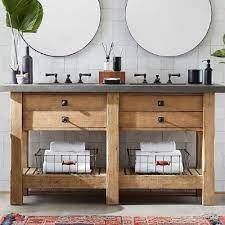 Shop from bathroom vanities, like the the distressed rustic farmhouse bathroom vanity or the render bathroom vanity, while discovering new home products and designs. 9 Rustic Farmhouse Bathroom Vanity Ideas To Add Country Charm
