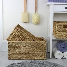 Beautifully constructed, our water hyacinth bins offer an attractive option for storage of a variety of items around your home. Water Hyacinth Rectangular Storage Basket The Basket Company