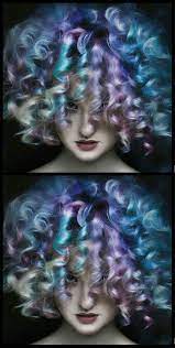 Dyed Curly Multi Hair Bottleblonde76 Beauty Fantasy Unicorn Purple Violet Red Cherry Pink Yello Hair Color Pastel Hair Inspiration Color Unnatural Hair Color