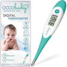 Amazon Com Occobaby Clinical Digital Baby Thermometer Flexible Tip And 10 Second Fever Read By Rectal Oral Waterproof Medical Thermometer For Infants Toddlers Baby