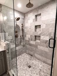 Bathroom Renovation By Frame To Finish Builders In Atlanta Marble Shower Tile Champagne Gold Plumbin Bathrooms Remodel Bathroom Design Cheap Bathroom Remodel