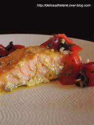 Saumon Marine Aux Agrumes Salsa Tomates Olives Les Delices D Helene Recette Filet De Saumon Saumon Marine Idee Recette