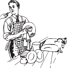 Black And White Outline Washing Hands Clipart 603 Man Wash Dishes Clipart Black And White Clip Art Vintage Clip Art