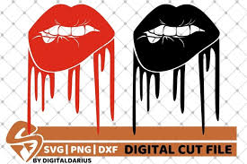 2x Dripping Lips Svg Biting Lips Svg Sexy Red Lips Svg 492555 Cut Files Design Bundles