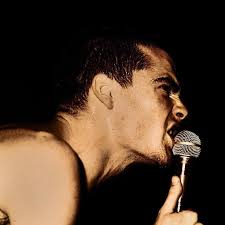 Henry Rollins performing with BLACK FLAG at the Olympic in Los Angeles, CA 