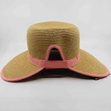 Karen Keith Tweed Straw Facesaver Hat With Ponytail Hole Setartrading Hats